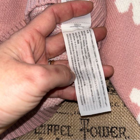 Hollister Co. NWT! Pink/White Easy Cable Mock Pattern Sweater Size M - Picture 8 of 11